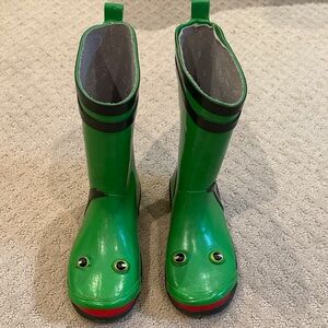 Green Frog Kids Rain Boots, Big Kid Size 2